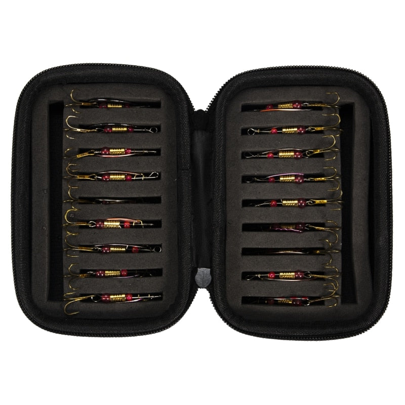 18pcs Kit Spoon Fishing Lures Metal Swivel Spinners