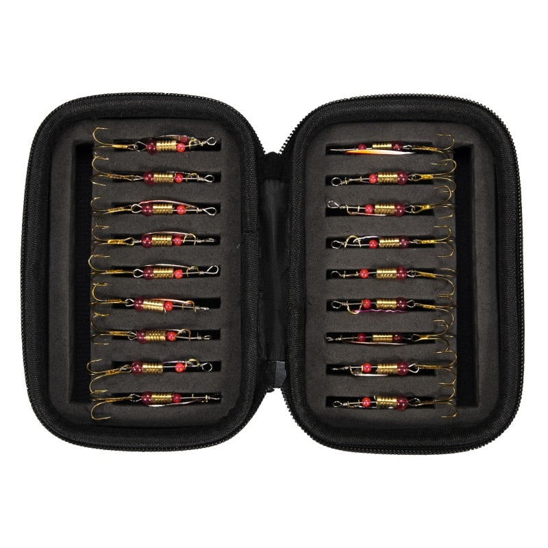 18pcs Kit Spoon Fishing Lures Metal Swivel Spinners