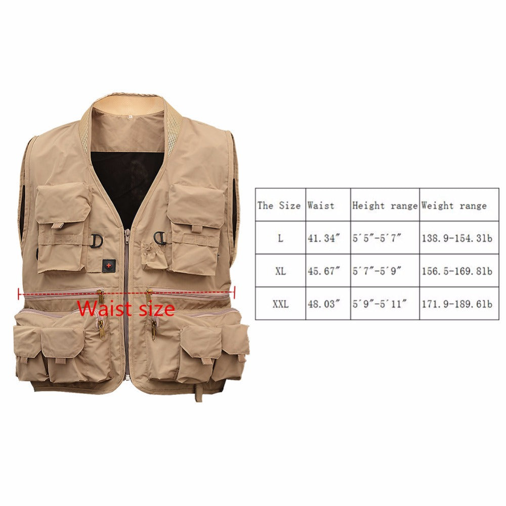 Multi-Pocket Fishing Jacket Vest