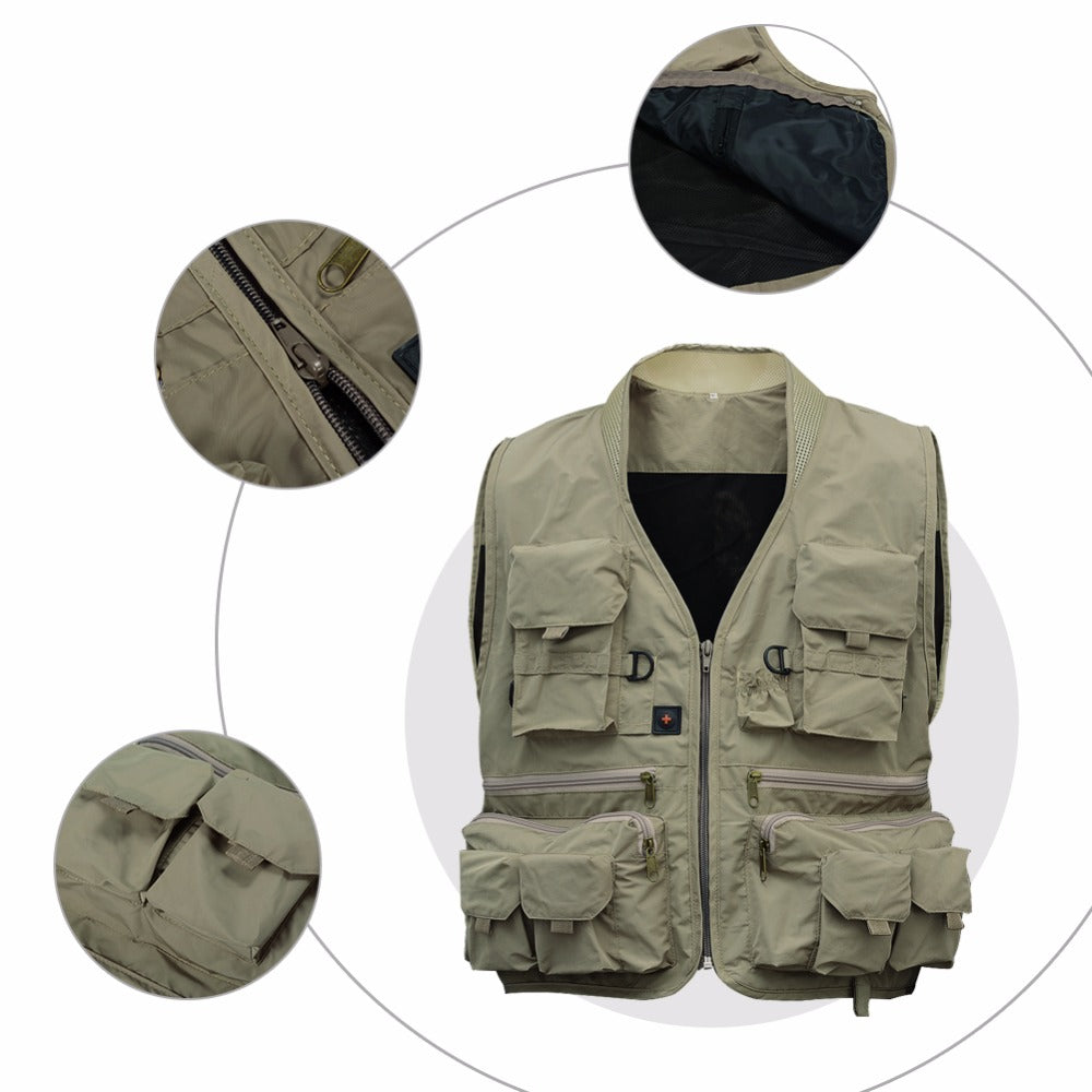 Multi-Pocket Fishing Jacket Vest