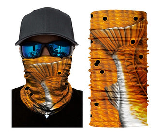 Image of orange fishing face mask