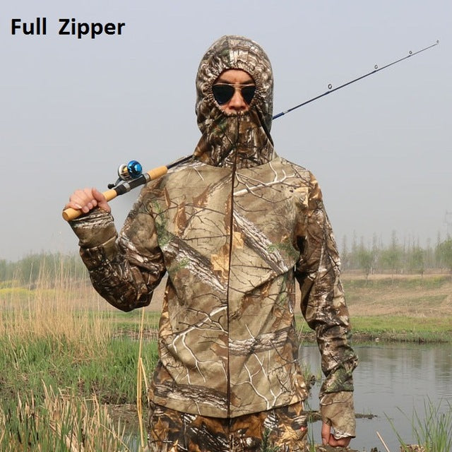 Men's Camouflage Hoodie Fishing Jacket