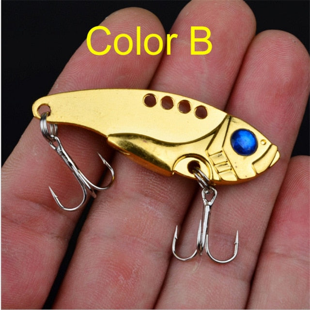 1Pcs Metal Spoon Fishing Lure 3D Eyes