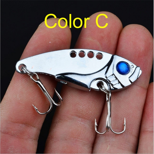 1Pcs Metal Spoon Fishing Lure 3D Eyes