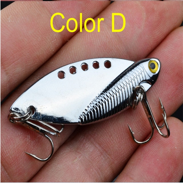 1Pcs Metal Spoon Fishing Lure 3D Eyes