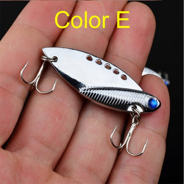 1Pcs Metal Spoon Fishing Lure 3D Eyes