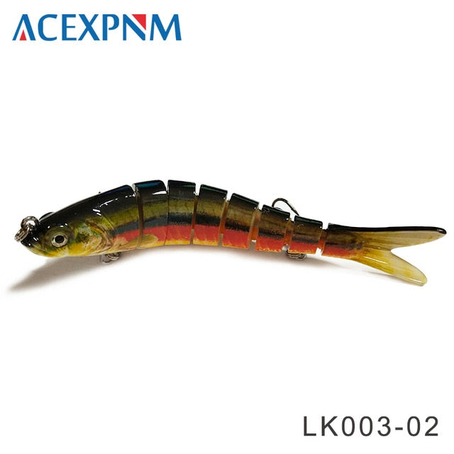 2025 Multi Jointed 3D Eyes 8-Segment Crankbait