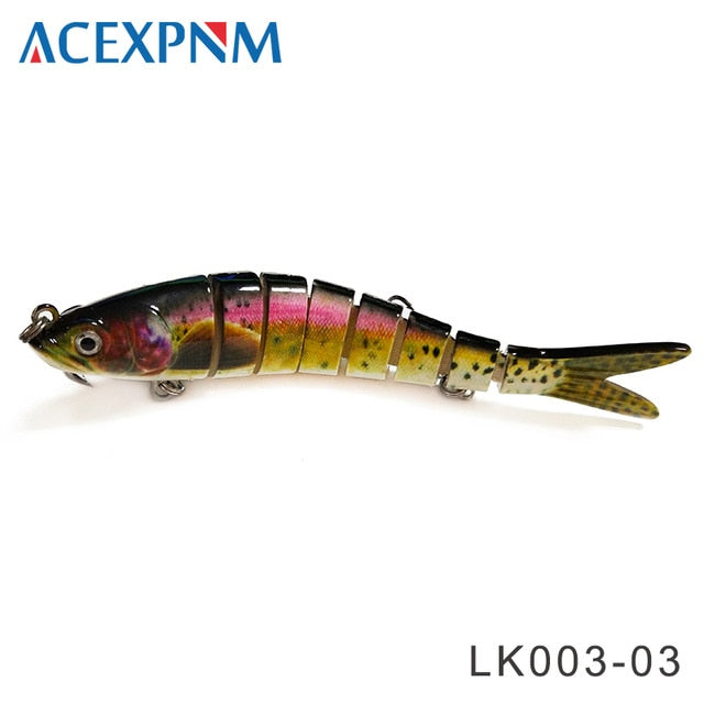2025 Multi Jointed 3D Eyes 8-Segment Crankbait