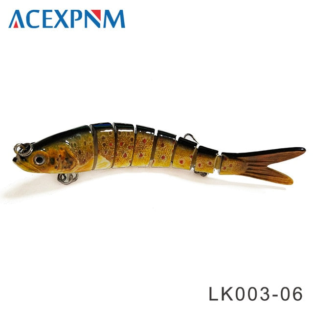 2025 Multi Jointed 3D Eyes 8-Segment Crankbait