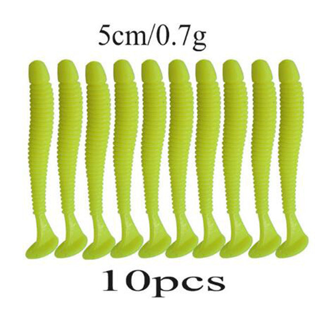 Silicone Bait Worms Fishing Lure