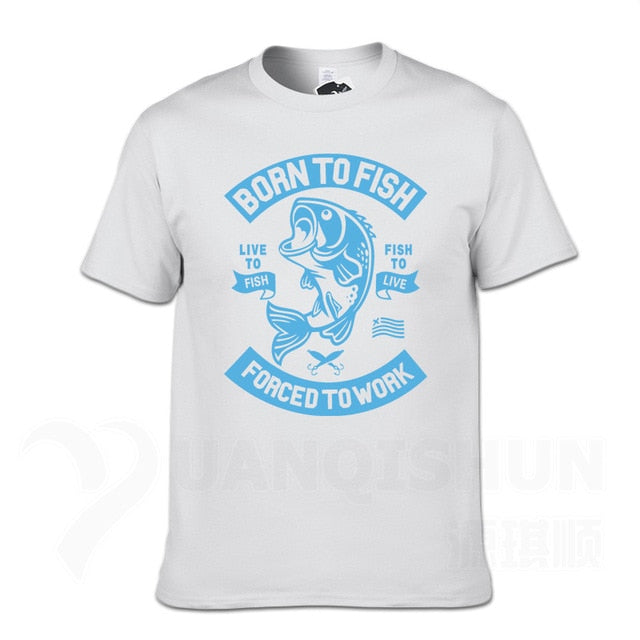“Born to Fish, Forced to Work” Fishing Tee Shirt