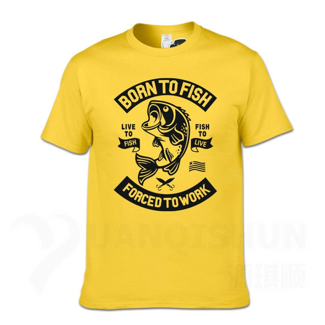 “Born to Fish, Forced to Work” Fishing Tee Shirt
